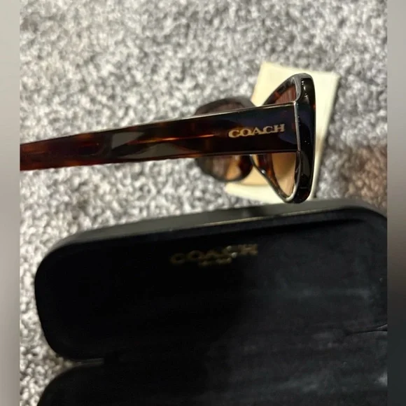 Coach Black Women's Dark Tortoise Sunglasses - Picture 10 of 13